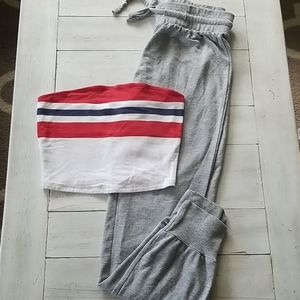 Tube top & Jogger set